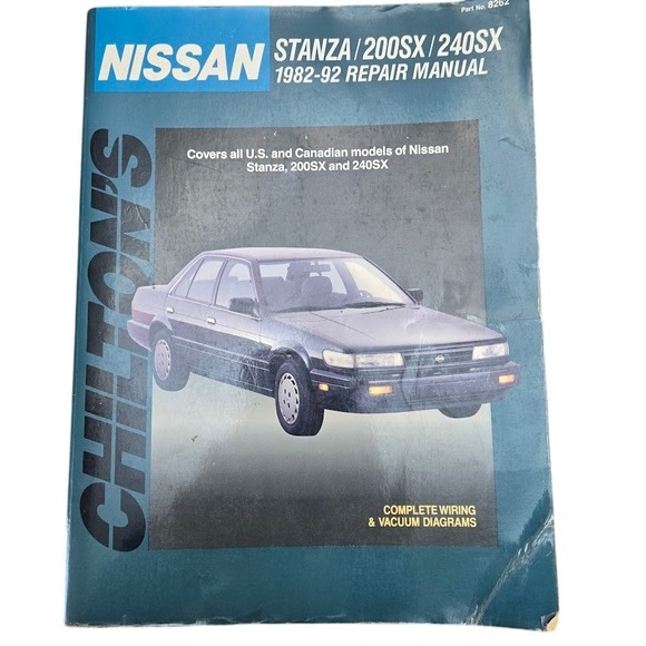 Chilton Nissan Stanza‎ 200SX 240SX 1982-92 Repair Manual #8262 - Picture 1 of 8